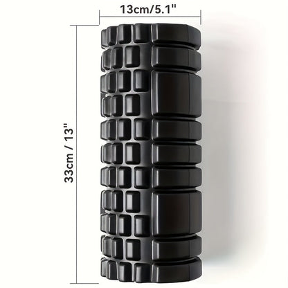 13-inch Portable Foam Roller, Made Of High-density EVA Foam Material, Is Suitable for Yoga, Gym, Home Exercise And Deep Tissue Relaxation Muscle Massage Roller.