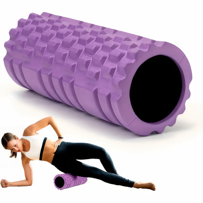 1pc Foam Shaft Yoga Column Fitness Yoga EVA Foam Roller Yoga Stick Deep Tissue Massage Roller For Back And Leg Muscle Workouts And Improve Flexibility