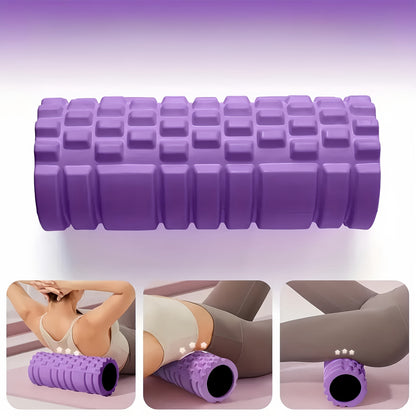 1pc Foam Shaft Yoga Column Fitness Yoga EVA Foam Roller Yoga Stick Deep Tissue Massage Roller For Back And Leg Muscle Workouts And Improve Flexibility