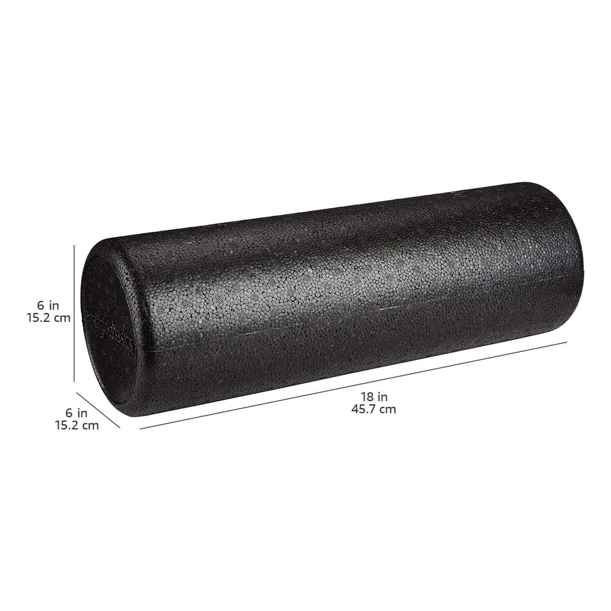 18 inch High Density Foam Roller for Exercise and Recovery - Firm Full Body Athletic Massage Tool for Back Stretching - Yoga, Pilates black